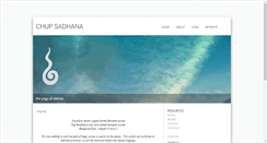 Desktop Screenshot of chup-sadhana.com